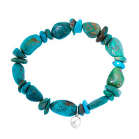 Bracelet en argent et Turquoise de Kingman (Anne Bever)