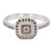 Bague en argent et Diamant fantaisie