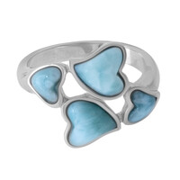 Bague en argent et Larimar