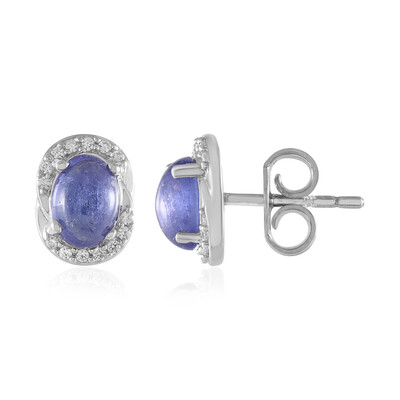 Boucles d'oreilles en argent et Tanzanite