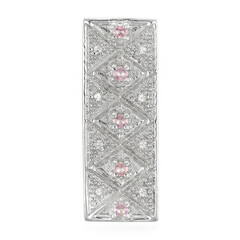 Pendentif en argent et Saphir rose de Ceylan
