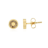 Boucles d'oreilles en argent et Diamant chocolat I3