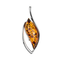 Pendentif en argent et Ambre baltique