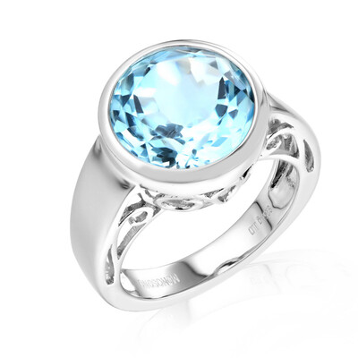 Bague en argent et Topaze bleu ciel (MONOSONO COLLECTION)