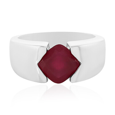 Bague en argent et Rubis de Madagascar
