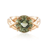Bague en argent et Améthyste verte