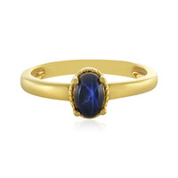 Bague en argent et Saphir étoilé bleu