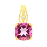 Pendentif en argent et Topaze rose