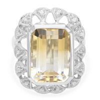 Bague en argent et Citrine multicolore