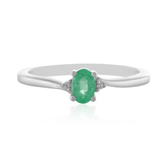 Bague en argent et Emeraude d'Ethiopie