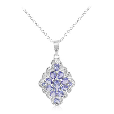 Collier en argent et Tanzanite