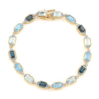 Bracelet en argent et Topaze bleu ciel