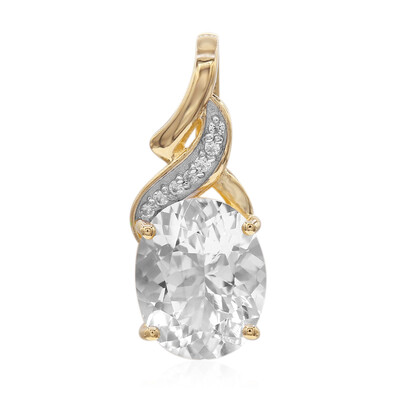 Pendentif en or et Quartz Herkimer (Amanda Adkins)