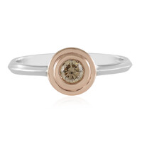 Bague en or et Diamant champagne SI2