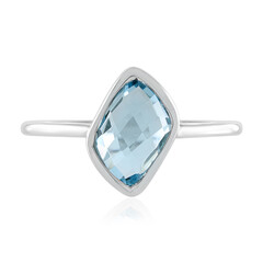 Bague en or et Topaze bleu ciel