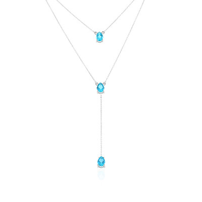 Collier en argent et Topaze Paraiba