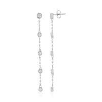 Boucles d'oreilles en argent et Topaze blanche