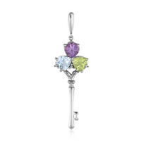 Pendentif en argent et Topaze bleu ciel