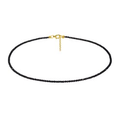 Collier en argent et Tourmaline noire