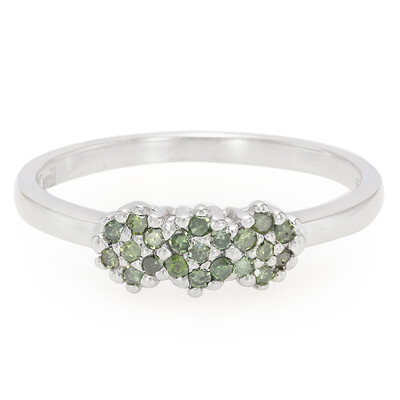 Bague en argent et Diamant fantaisie