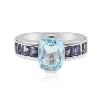 Bague en argent et Topaze bleu ciel
