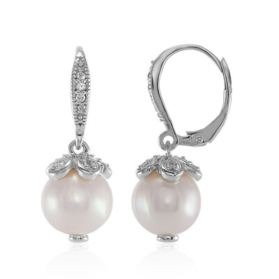Boucles d'oreilles en argent et Perle de culture d'eau douce