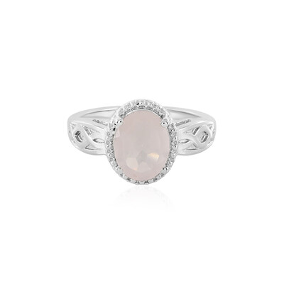Bague en argent et Quartz rose