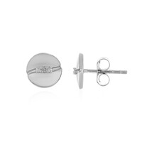 Boucles d'oreilles en argent et Diamant I4 (J)