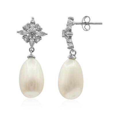 Boucles d'oreilles en argent et Perle de culture d'eau douce