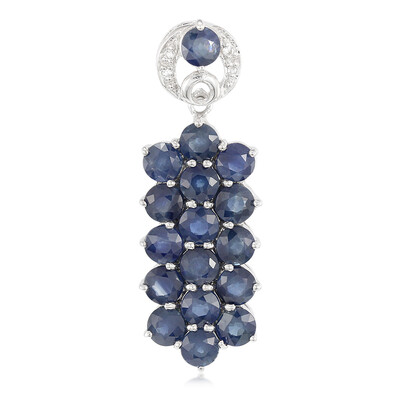 Pendentif en argent et Saphir bleu