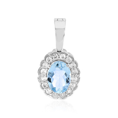 Pendentif en or et Aigue-Marine Santa Maria