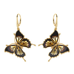 Boucles d'oreilles en argent et Ambre baltique