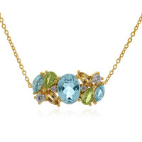 Collier en argent et Topaze bleu ciel
