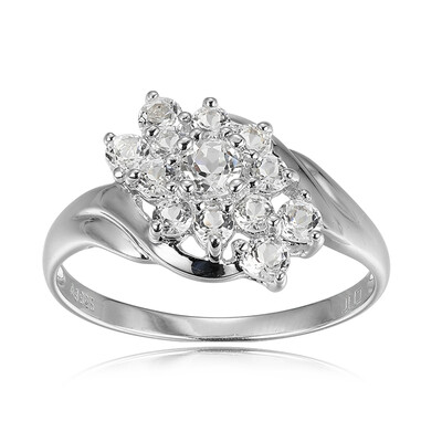 Bague en argent et Topaze blanche