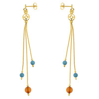 Boucles d'oreilles en argent et Ambre baltique