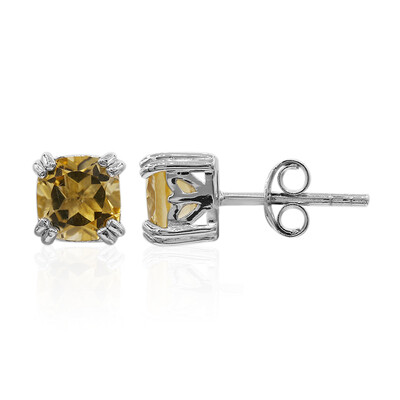 Boucles d'oreilles en argent et Citrine