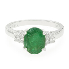 Bague en argent et Emeraude de Bahia