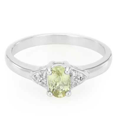 Bague en argent et Chrysobéryl