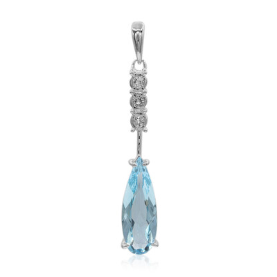 Pendentif en argent et Topaze bleu ciel