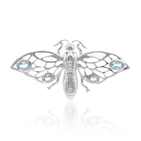 Pendentif en argent et Topaze bleu Suisse