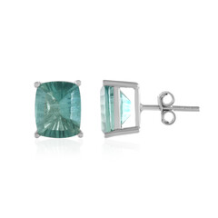 Boucles d'oreilles en argent et Fluorite verte
