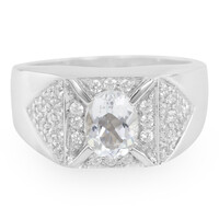 Bague pour homme en argent et Béryl fantaisie