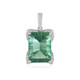 Pendentif en argent et Fluorite verte
