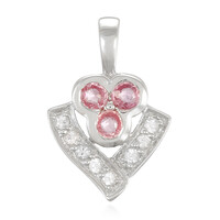 Pendentif en argent et Saphir parme
