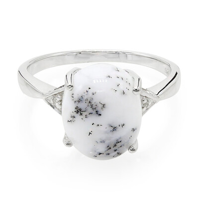 Bague en argent et Agate dendritique