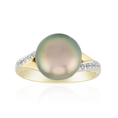 Bague en argent et Perle de culture de Tahiti (TPC)