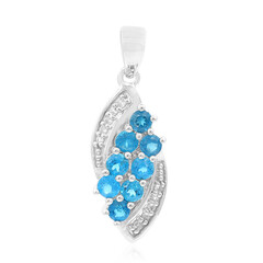 Pendentif en argent et Apatite bleu roi