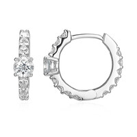 Boucles d'oreilles en argent et Topaze blanche