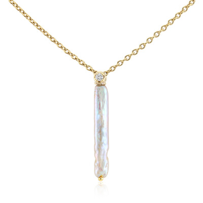 Collier en argent et Perle Keshi (TPC)