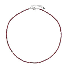 Collier en argent et Grenat magenta